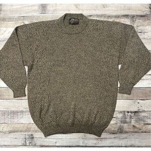 Size Large Vintage Mens Alpaca Quality Export Long Sleeve Crew Neck Sweater
